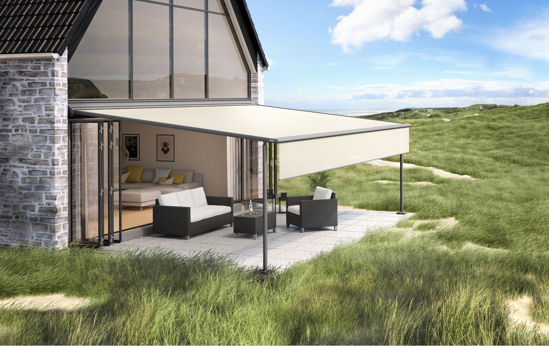 Моторизованный тент с боковыми направляющими markilux MARKILUX PERGOLA CLASSIC ARCH-00131538 - Вид №3