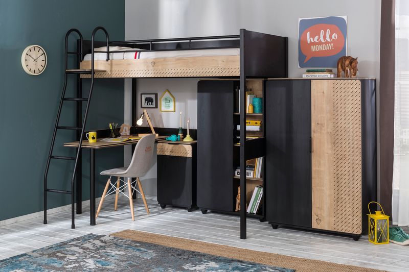 Шкаф распашной двухдверный черный Black CILEK BLACK 00-3832145 Черный Santreyd - Вид №2