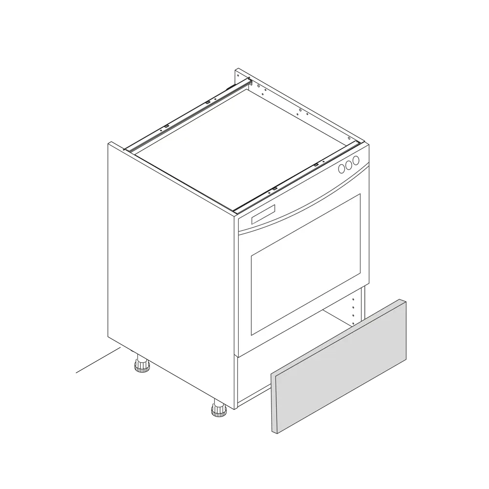 Фасад кухонного шкафа Ньюпорт 44.7x16.7 см KONSENSA МДФ цвет белый Ньюпорт белый STLM-2130331 - Вид №18