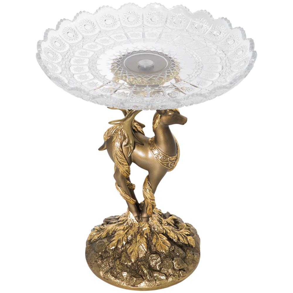 52091 Фруктовница-конфетница Лань Артемиды - 6 Бронза BOGACHO 4627179657215 - Вид №3