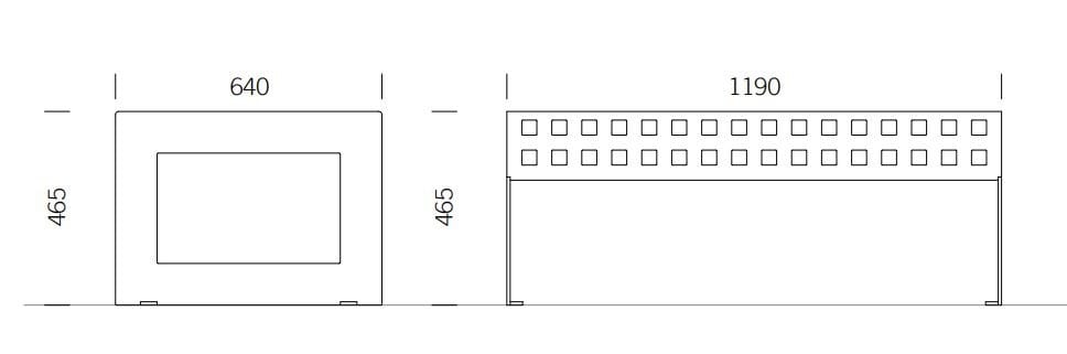 Скамья из нержавеющей стали без спинки BENKERT BANKE Chalidor ARCH-00092291 - Вид №2