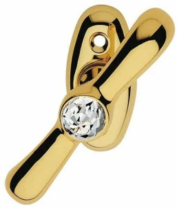 LINEA CALI' Болт Cremone из хромированной латуни с кристаллами swarovski® на розе Idea