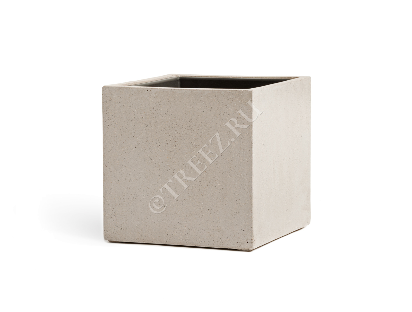 41.3317-02-005-BE-20 Кашпо  Effectory - серия Beton - Куб - Белый песок Цветочная коллекция  - Вид №3