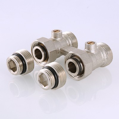 VT.345K.N.E04 Узел для нижнего подключения радиатора (комплект) Valtec 1/2" х 3/4, "евроконус"  - Вид №3
