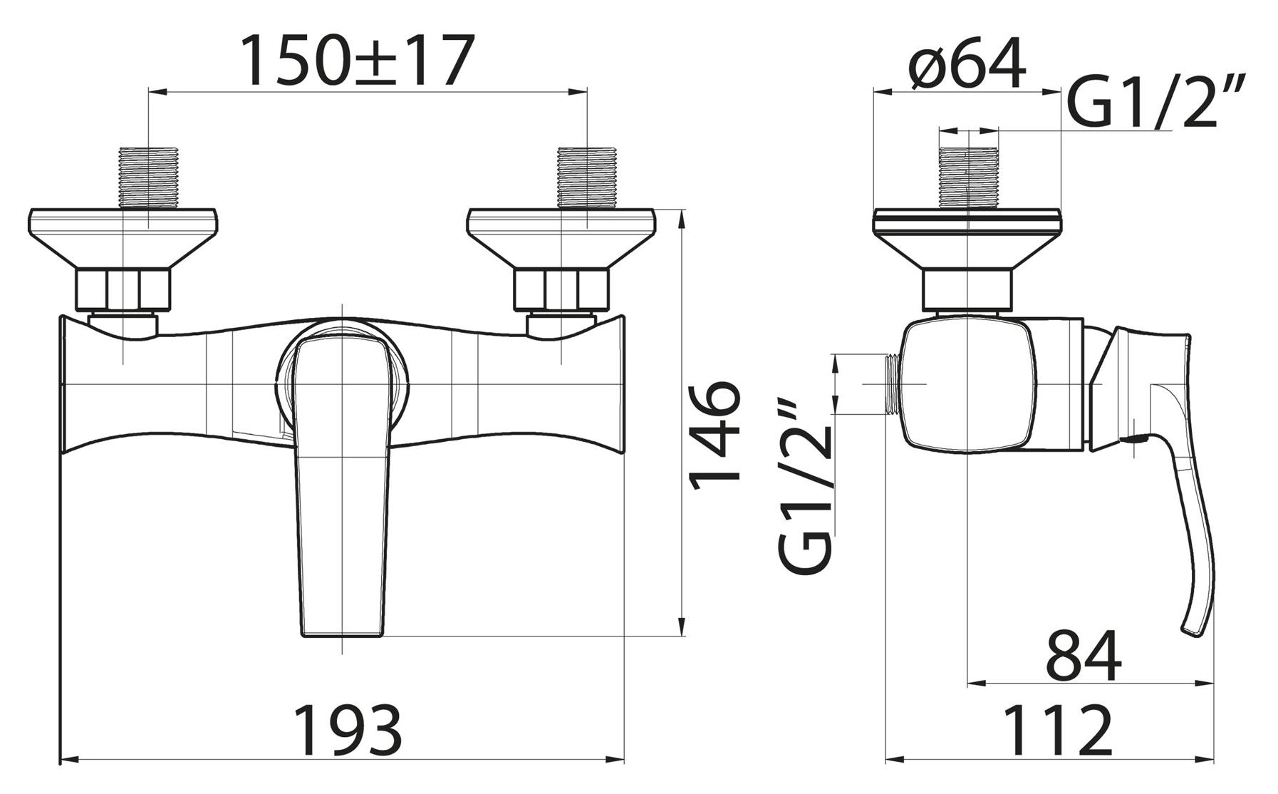 Смеситель для душа TRULA TRU-ESDM-CRM BELBAGNO  - Вид №1