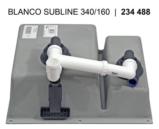 523568 Кухонная мойка Blanco Subline 340/160-F антрацит  Blanco Subline Антрацит - Вид №4