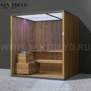 Effegibi BODYLOVE S BL20200006 Сауна. Установка: к стене. Мощность: 8 кВт макс. Размеры: длина 200 см, ширина 176 см. Отделка: термообработанная древесина и гладкая термообработанная древесина.