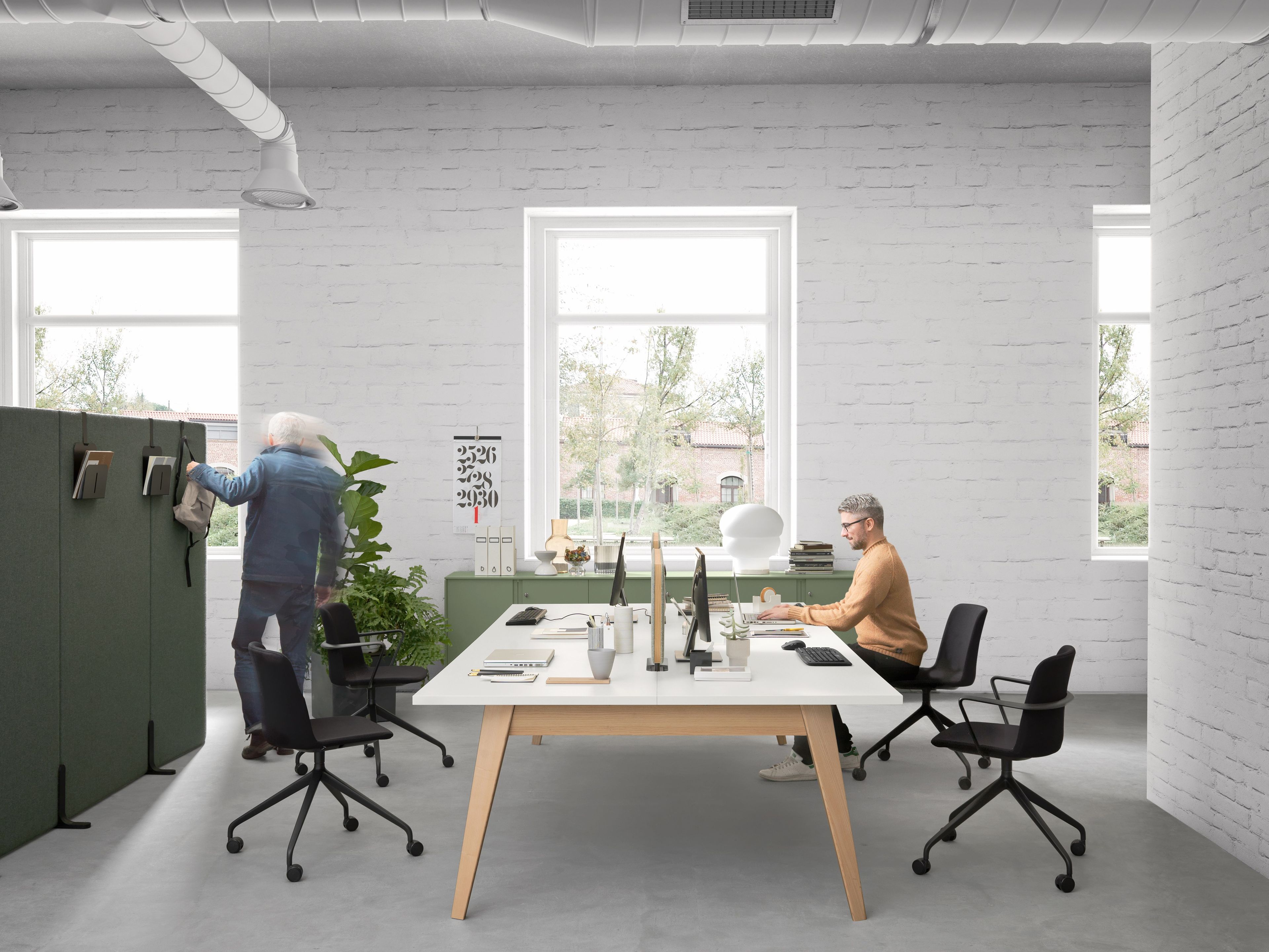 Многосторонний прямоугольный стол со звукопоглощающими перегородками Martex Pigreco ARCH-00024463 - Вид №1