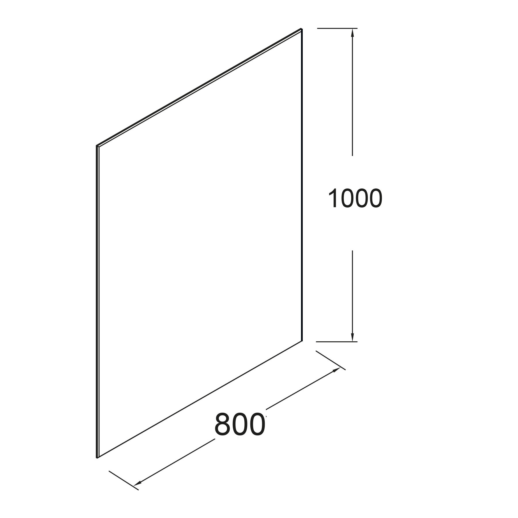 16912 SALGAR Зеркало SENA 1000 1000 x 800 мм - Вид №1