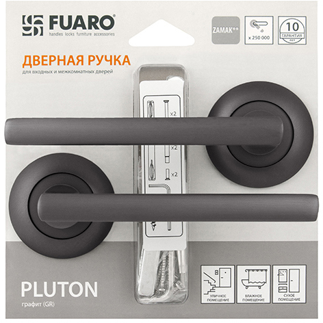 90961286 Ручка раздельная PLUTON /HD GR-23 графит RM STLM-0428651 FUARO