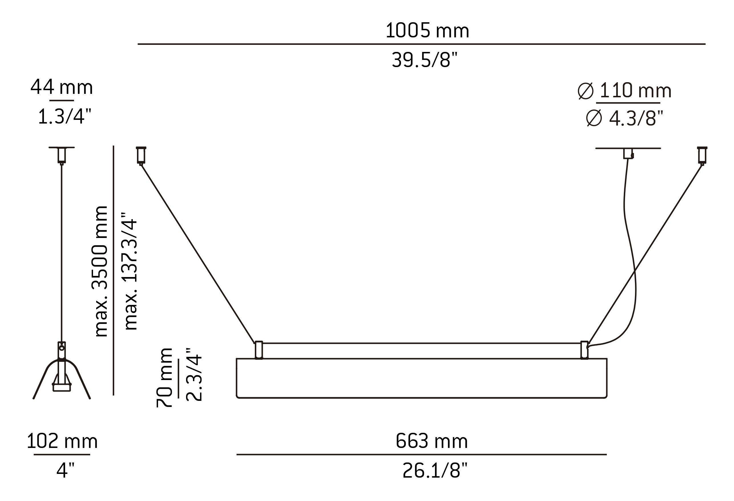 Металлический светодиодный подвесной светильник Estiluz Gada ARCH-00133530 - Вид №8