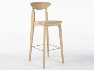 Wildspirit Высокий деревянный табурет со спинкой Ink