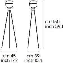 Midj Торшер из дутого стекла на металлической основе Ghost sun-id-1444710 - Вид №4