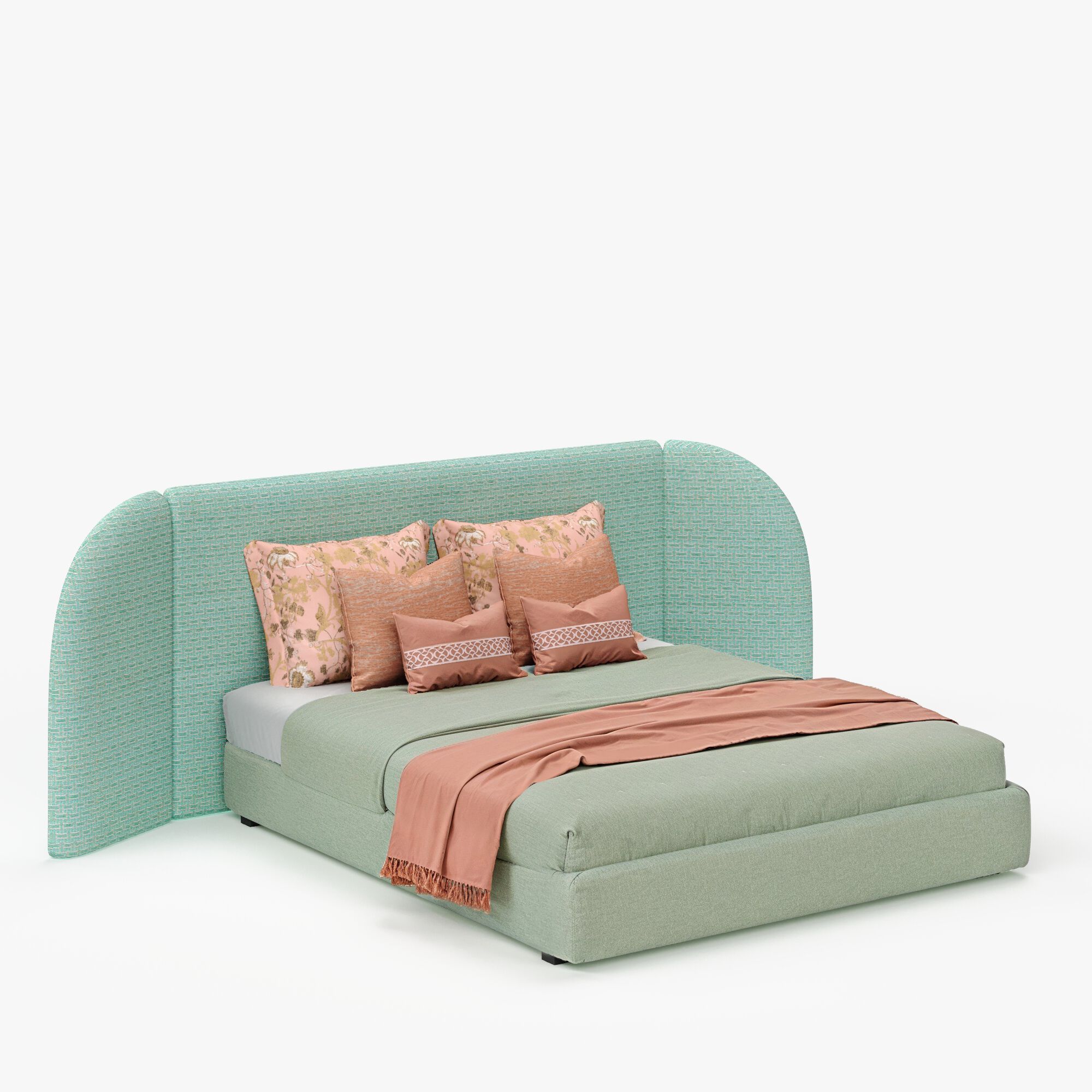 Двуспальная мягкая кровать из ткани Marianna Piccolo Nora ARCH-00039680 - Вид №6