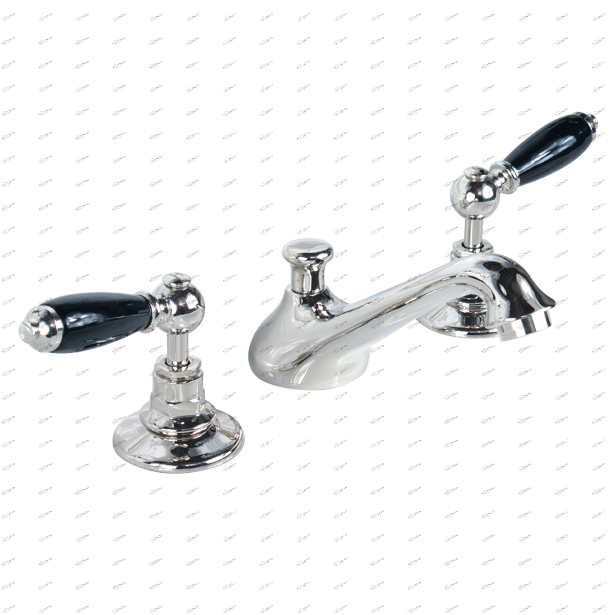 Traditional bathrooms БРАЙТОН смеситель для умывальника на 3 отверстия Tb400.514bl.ag 