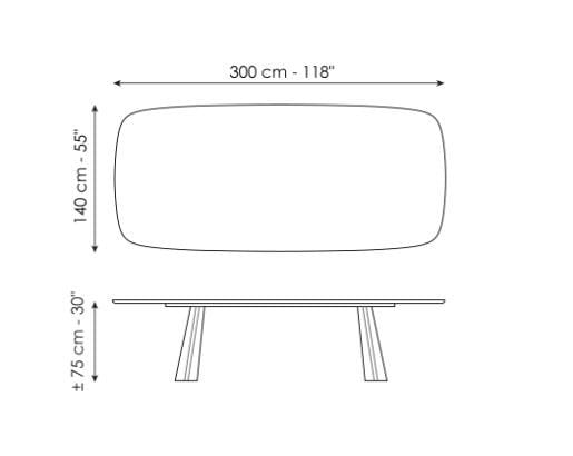 Прямоугольный стол BONALDO TORII ARCH-00002643 - Вид №4