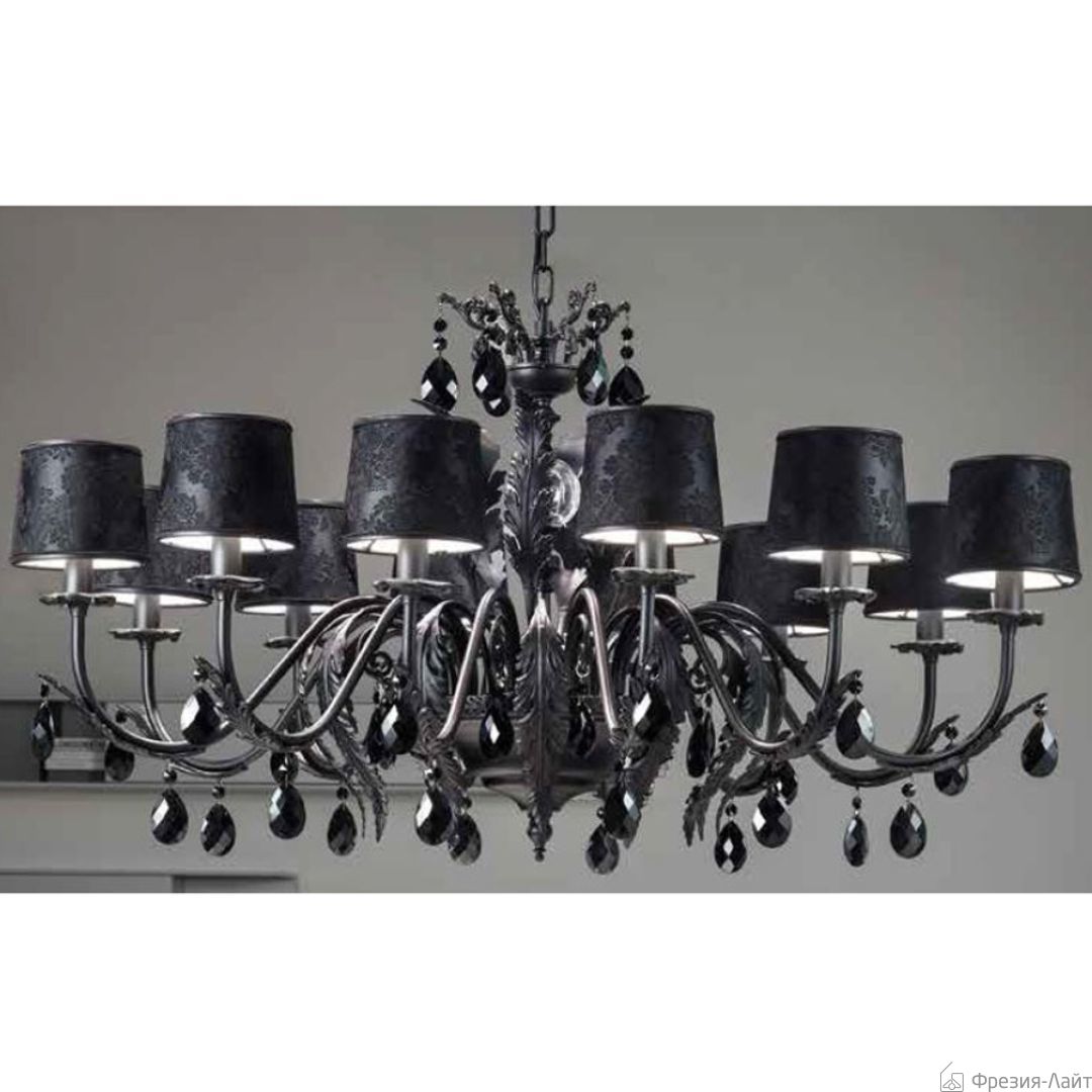 Masiero ACANTIA 12 BK-M (cut crystal) большая люстра подвесная 114607