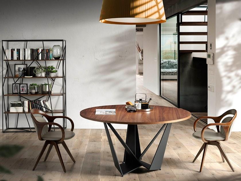 Angel Cerdá Круглый стол для гостиной из нержавеющей стали и дерева Loft tendencia 1046 Angel Cerda - Вид №1