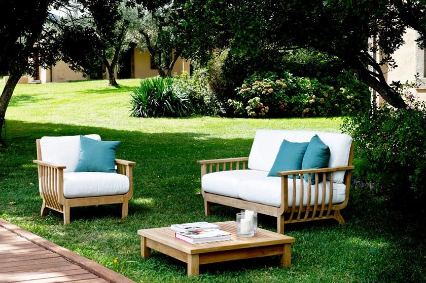 Unopiù 2-местный садовый диван из тика Chelsea Chdep/chcu04 - Вид №2