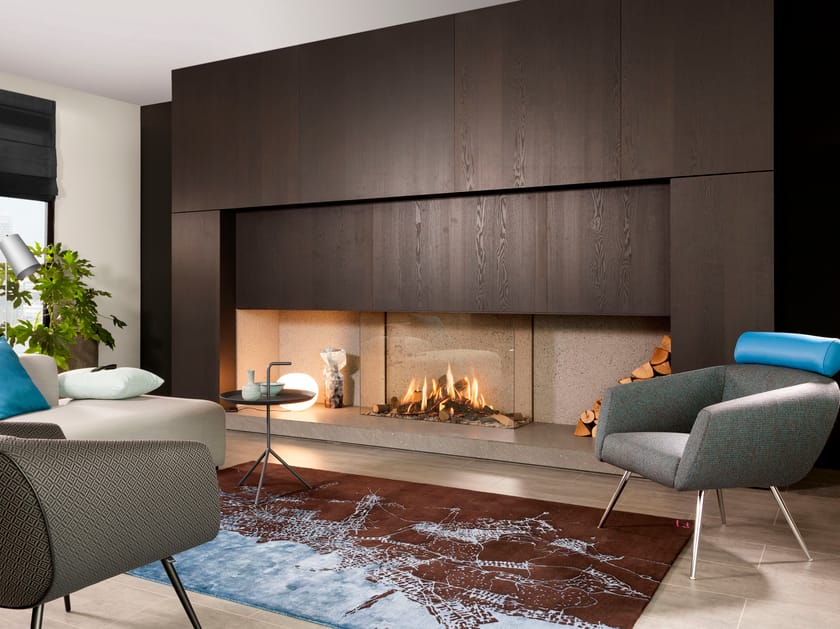 Настенный газовый камин с тройным фасадом KALFIRE GP115/75S ARCH-00013900