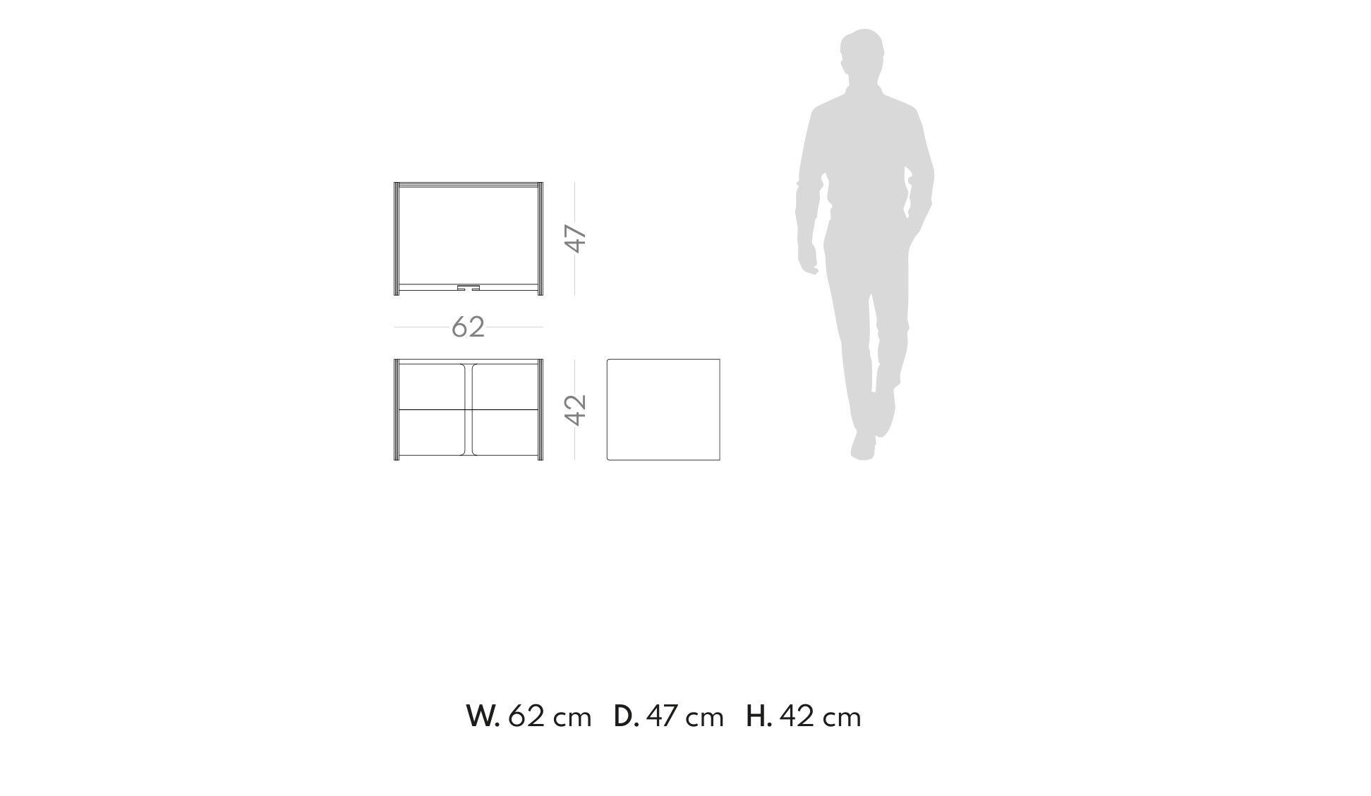 Деревянная тумбочка с ящиками PRADDY Natur ARCH-00009972 - Вид №3