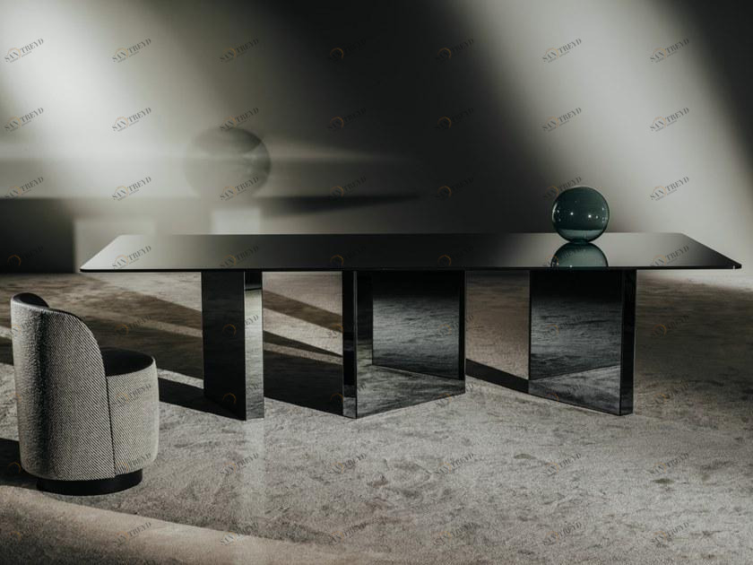 GIOPAGANI Прямоугольный стеклянный стол Unknown pleasures sun-id-1451875