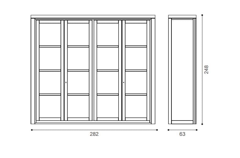 Шкаф с распашными дверцами из массива дерева Devina Nais квадрат ARCH-00030366 - Вид №4