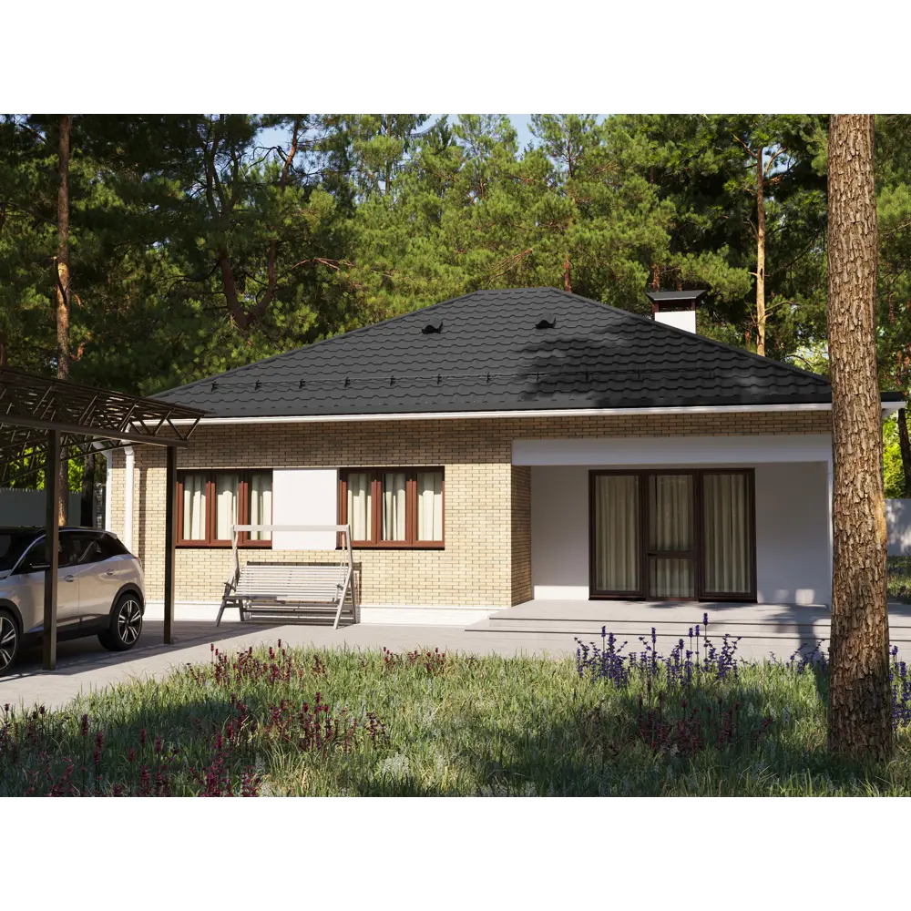 Металлочерепица 0.4 мм 2200x1180 мм RAL 7024 серый 84427737 STLM-2059948 Santreyd  - Вид №1