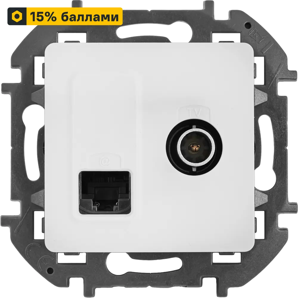 LEXMAN Lilian - комбинированная розетка ТВ+RJ45 для скрытого монтажа 86761373 STLM-0071338