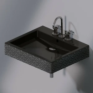 L255401 Подвесная раковина настенная прямоугольная A. e T. Italia  черная