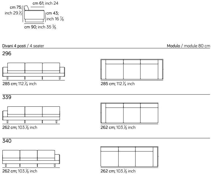 AMURA Угловой диван кожаный на 4 места Tau Am006.339+294 - Вид №8