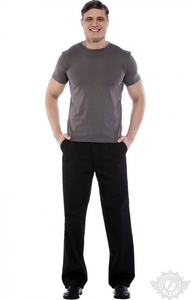 61078 Футболка "Престиж" темно-серая  Одежда для официантов  размер XL (52) Спецодежда  - Вид №8