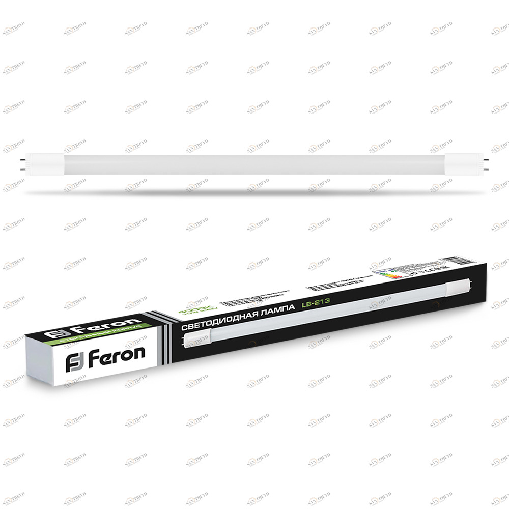 Лампа светодиодная Feron G13 10W 4000K LB-213 25497 FERON  00-3956520 Матовый 