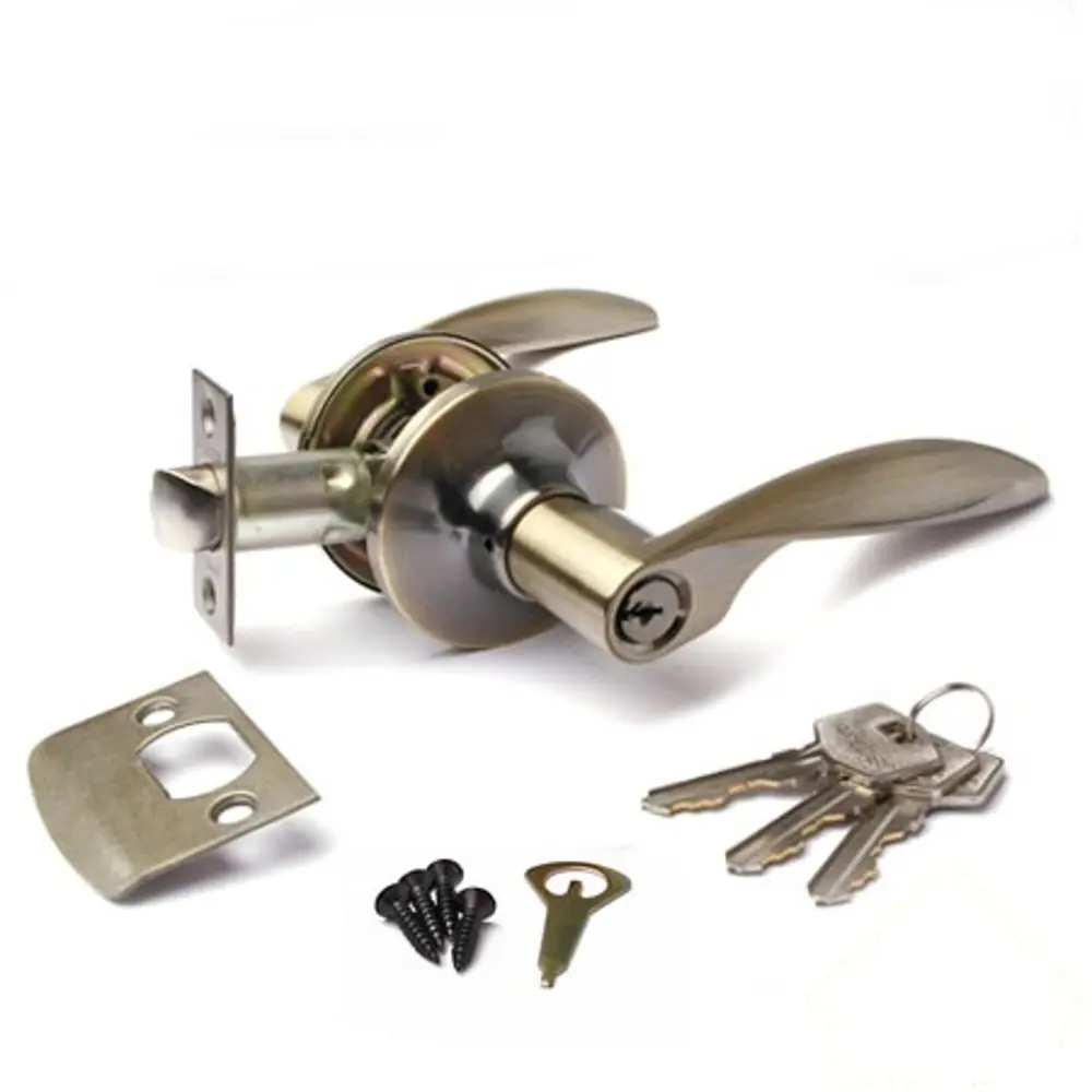 Ручка-защёлка межкомнатная Apecs 8020-01-AB, латунь/цинк, цвет бронза, 2 шт STLM-2154480