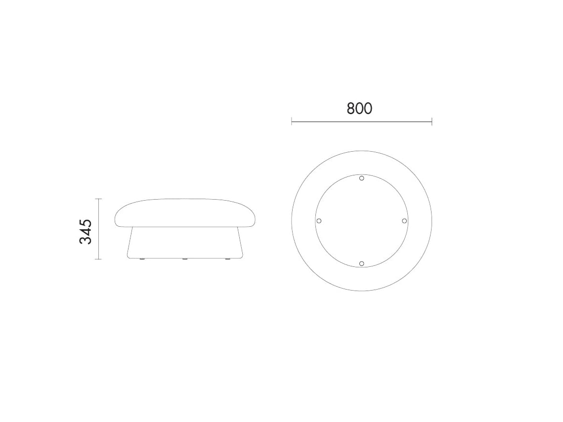 Круглый пуф из ткани Grado Design Гриб ARCH-00032993 - Вид №16