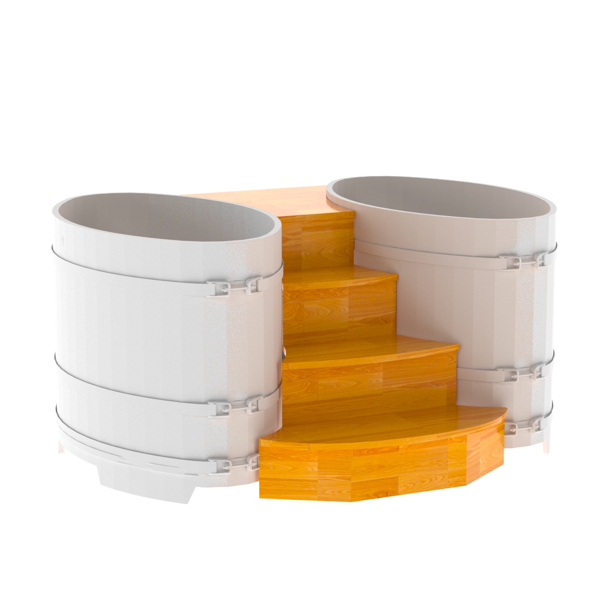 2336 Подиум на 2 купели 0,8х1,42 СЛ натуральный Alyarus 