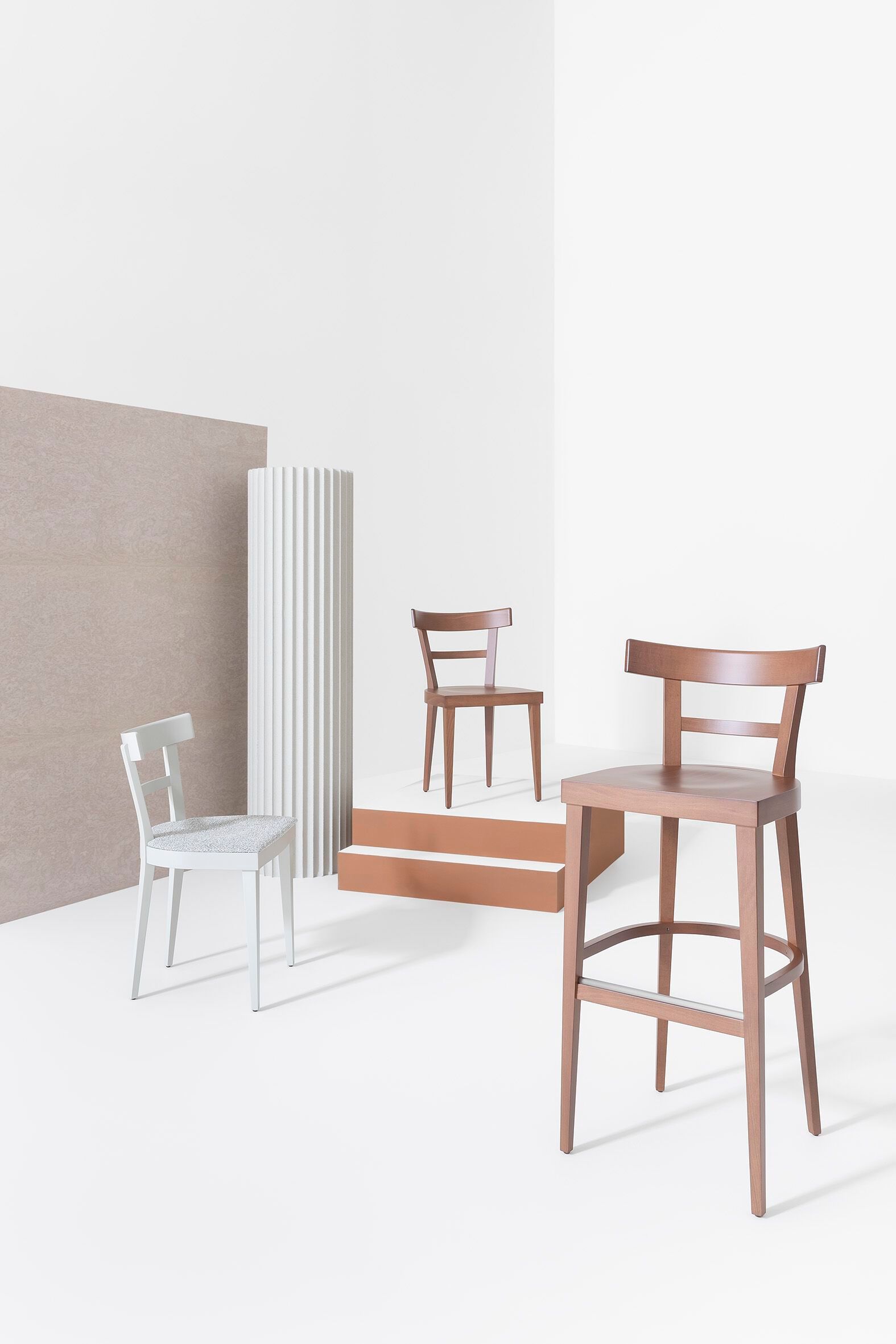 Высокий стул из бука Billiani кафе ARCH-00112812 - Вид №2