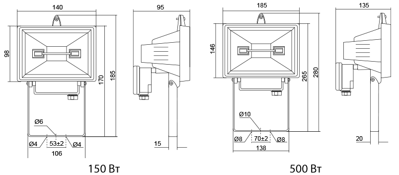 Галогенный прожектор FL-H500 Foton 7450 - Вид №1