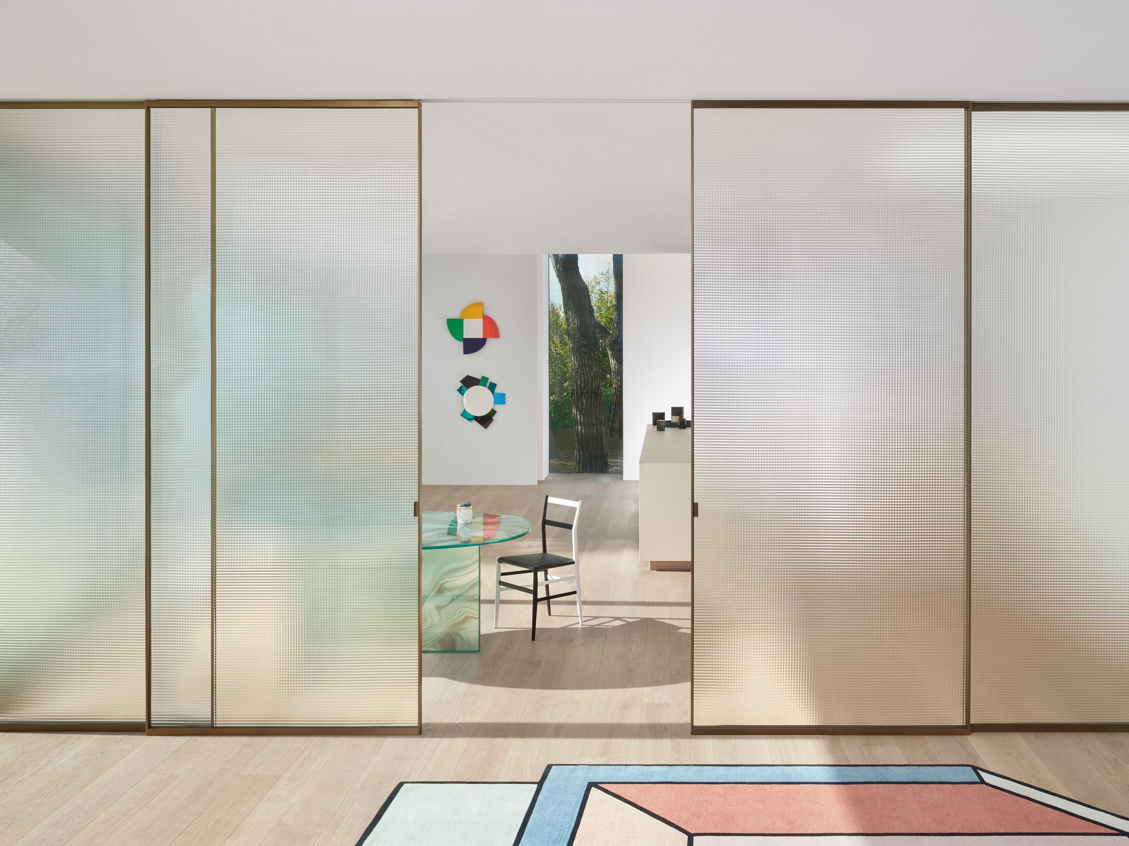 Печатная хрустальная раздвижная дверь Glas Italia ARCH-00098787