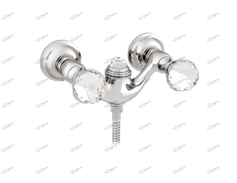 037219.CS0.00 Смеситель для душа с кристаллами сваровски Золото 24К Mestre Pacifica