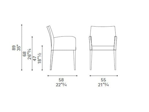 Кожаный стул с подлокотниками Poltrona Frau коллекция-столы и стулья ARCH-00058055 - Вид №8