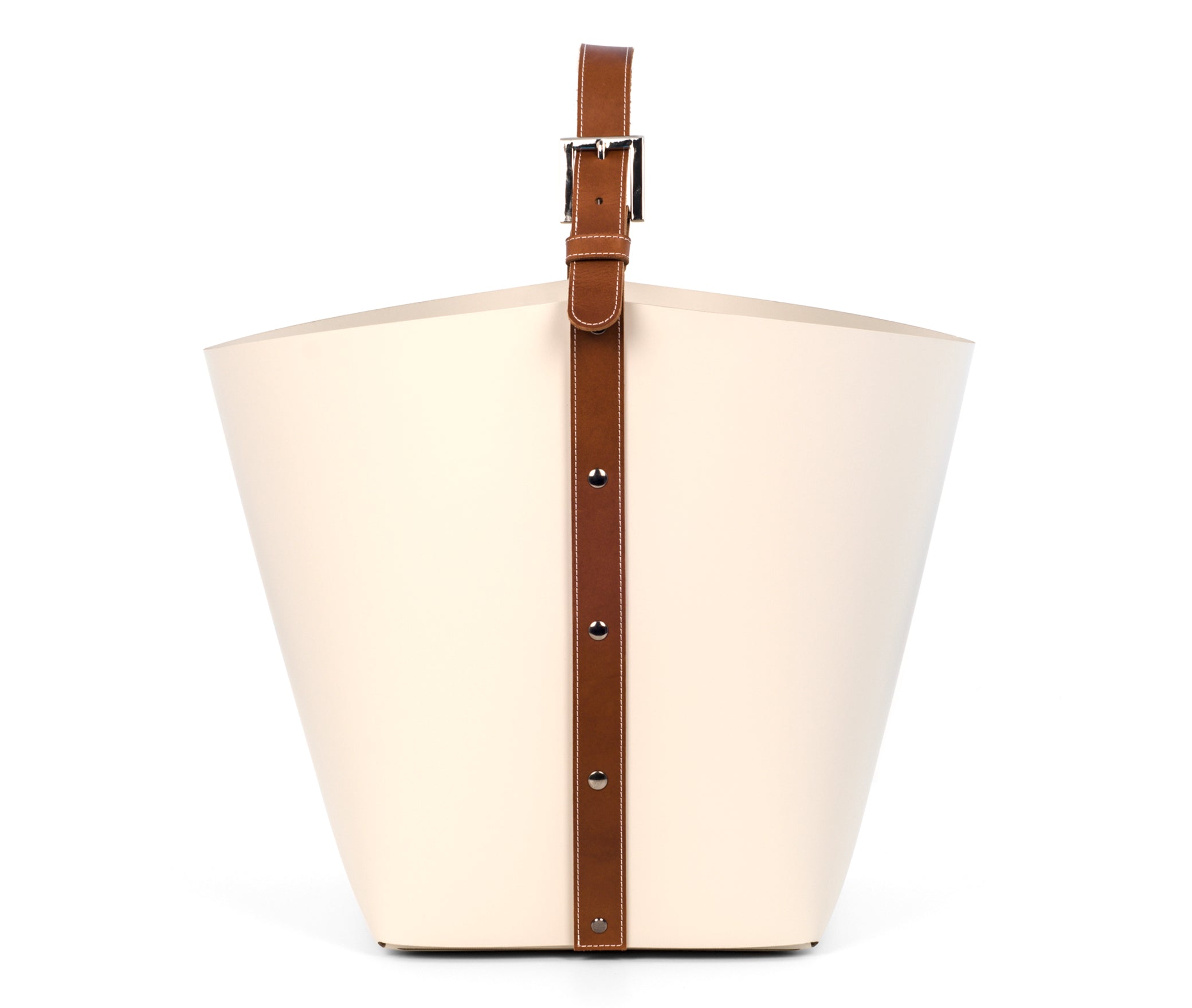 Корзина Ovo с ручкой - 40X44XH39 см / Тан / регенерированная кожа_beau-blue Pinetti 70.1181.082.057 - Вид №3