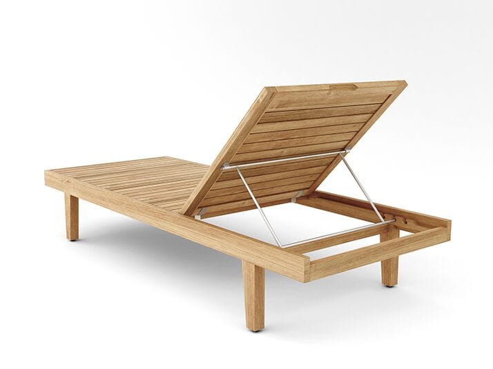 Садовая кровать с откидной спинкой из тикового дерева Walters Resort ARCH-00007240 - Вид №2