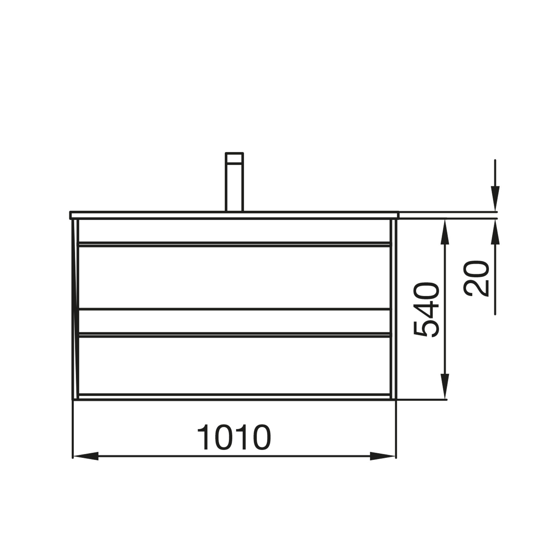 84951 SALGAR Мебель для умывальника ATTILA 1000 2 ящика OSTIPPO OAK + Раковина Робл Остиппо - Вид №3