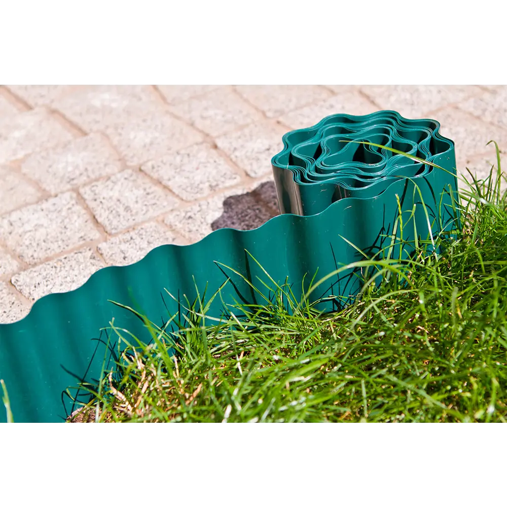 Лента бордюрная Verto 10см х 9м пластик зеленый STLM-2050491 - Вид №1