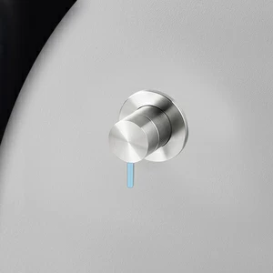 Смеситель для душа сталь глянцевая с голубой ручкой Toki Radomonte TKI8LCIL27