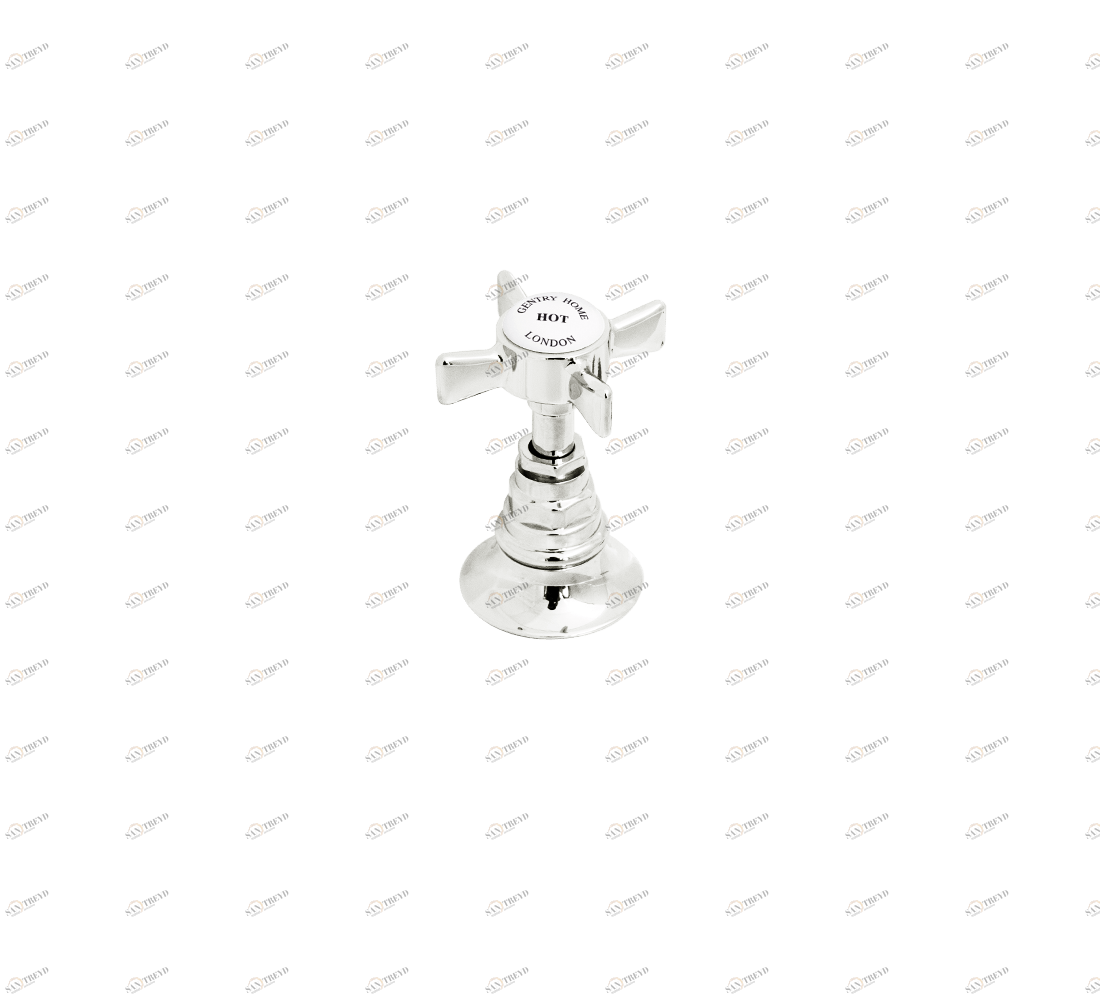 Gentry Home Смеситель для раковины Style на три отверстия с всплывающей пастой Ascot Nickel GH100708 