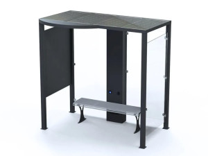 Навес для автобусной остановки с фотоэлектрическими панелями