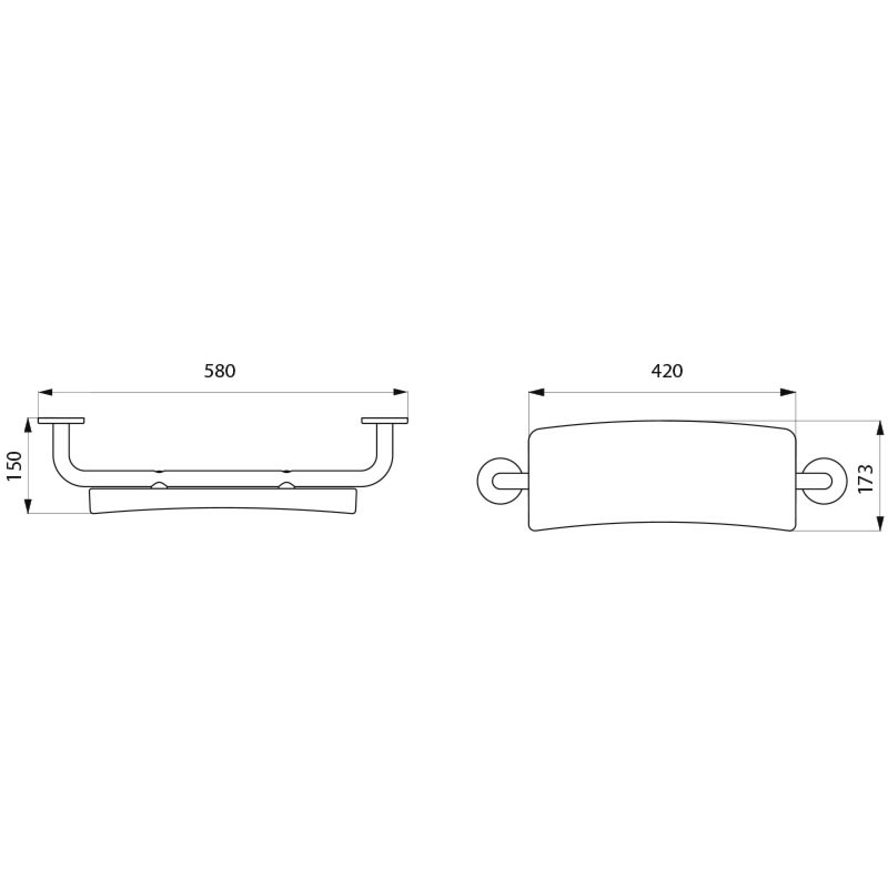 510629S Комфортная спинка для унитаза DELABIE  - Вид №1