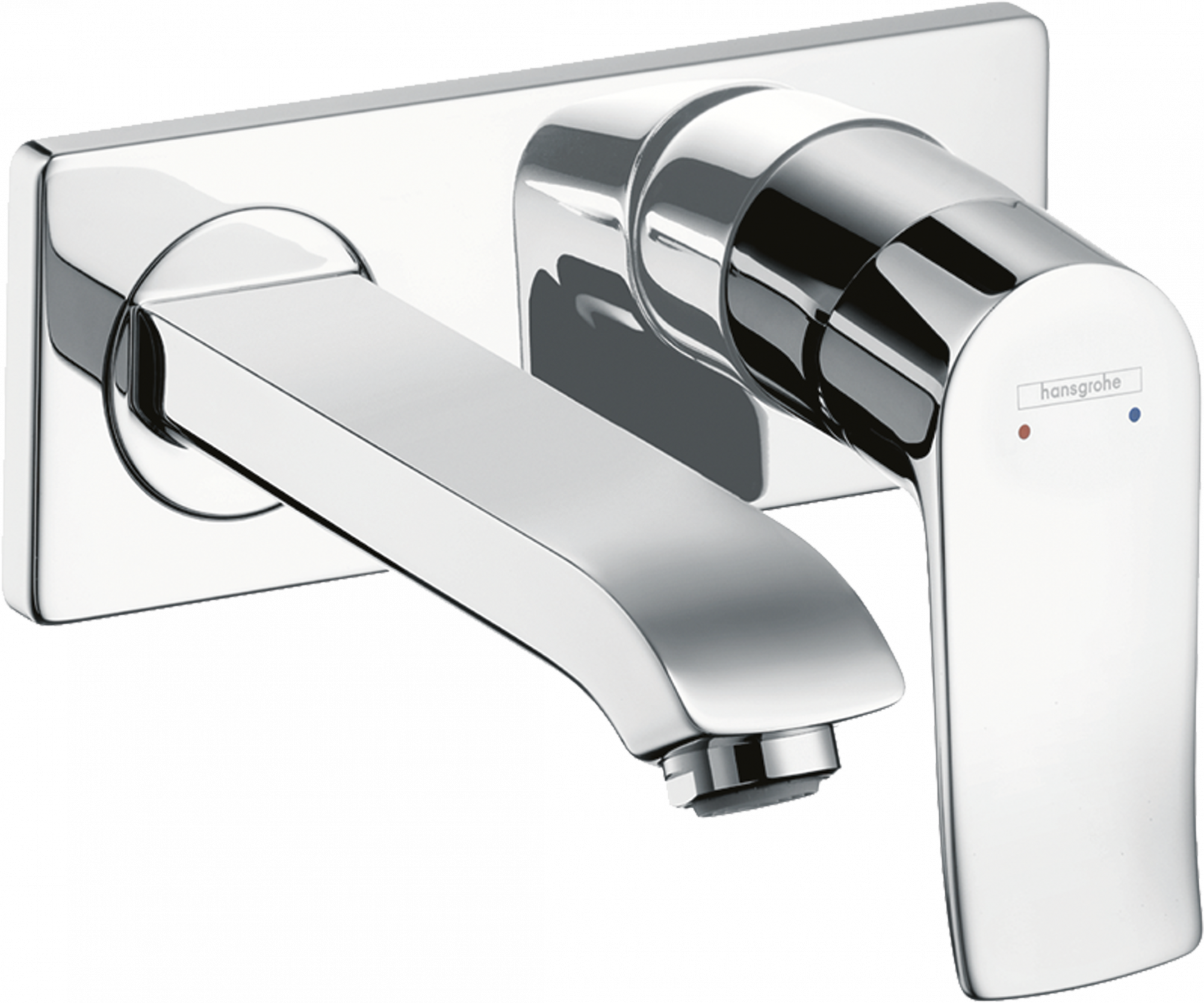 31085000 Metris Смеситель для раковины, однорычажный, скрытого монтажа, настенный, с изливом 16,5 см Hansgrohe 